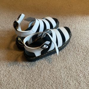 Dr.Marten white Blaire hydro leather strap sandals